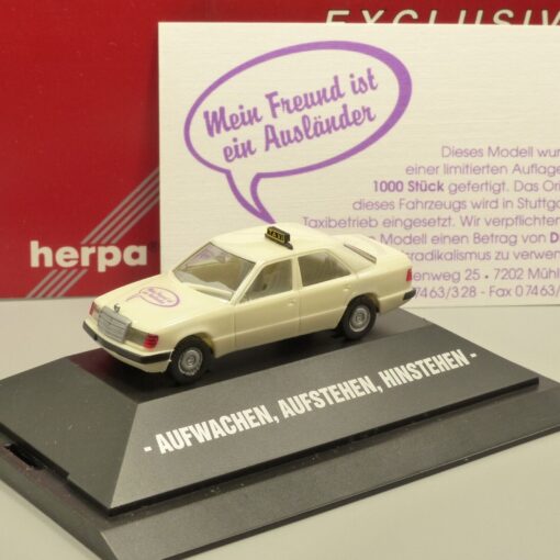 Herpa 1:87 Sondermodell Mercedes Benz 300 E (W124) Facelift Taxi in OVP EX3627