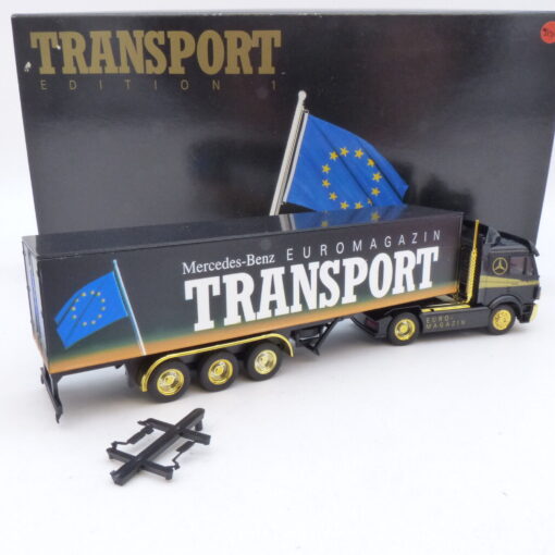 Herpa 1:87 Werbemodell: MB SK Sattelzug Euromagazin Transport, in OVP EB1865 – Bild 3