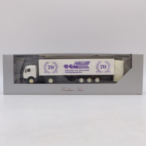 Herpa / Albedo 1:87 MB NG Sattelzug 70 Jahre Haller Spedition, in EVP EB7263 – Bild 4