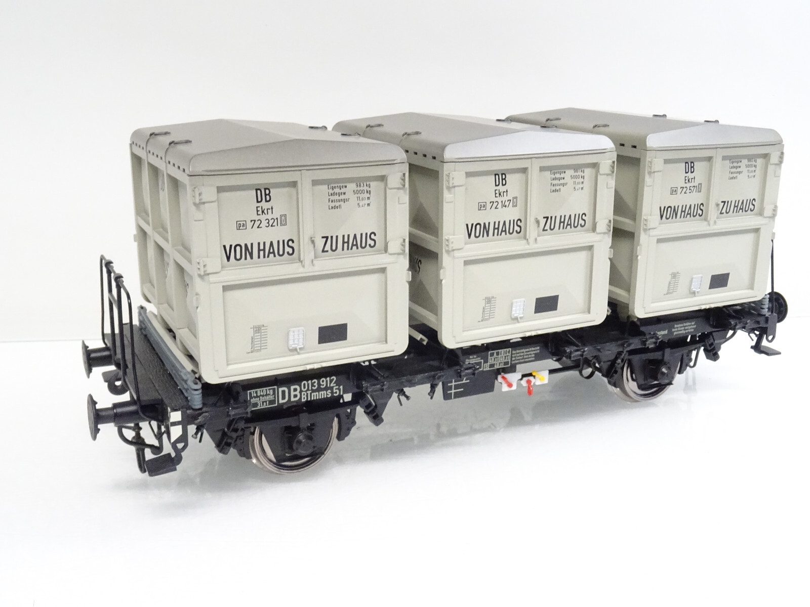 Hübner Spur 1 2051b Behältertragwagen BTmms51 der DB in OVP LE2018 – Bild 3