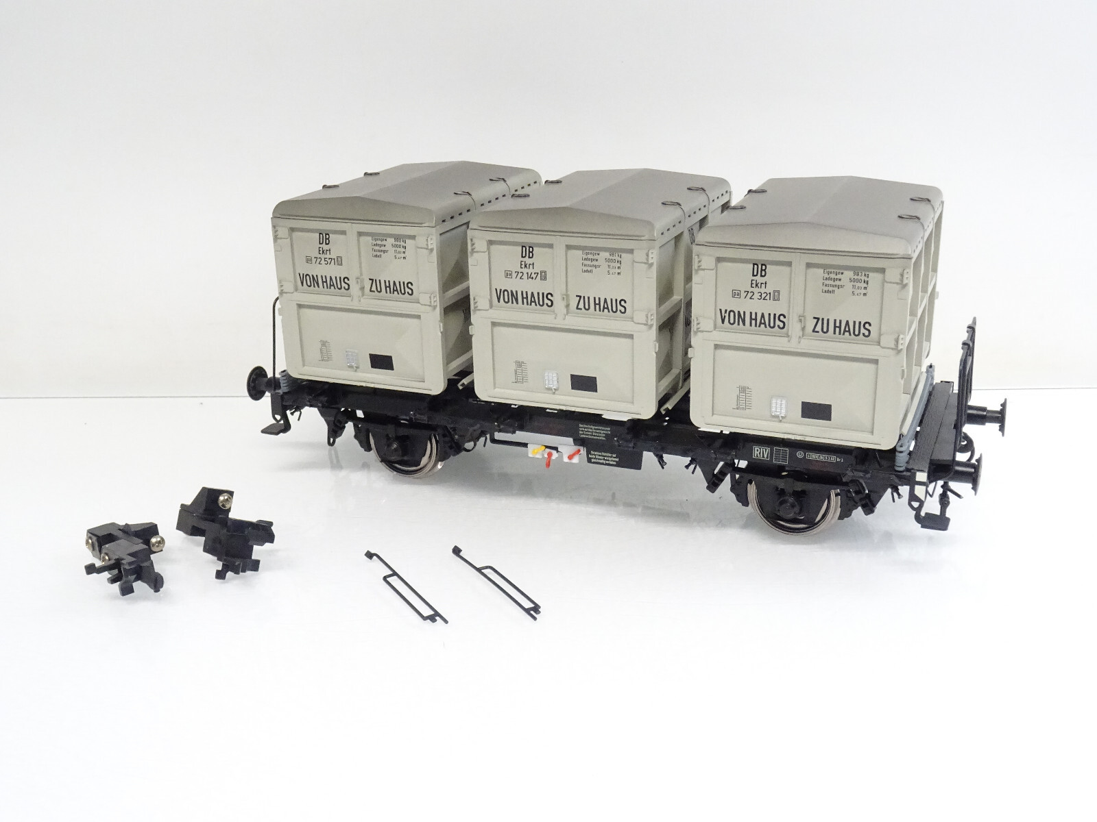 Hübner Spur 1 2051b Behältertragwagen BTmms51 der DB in OVP LE2018