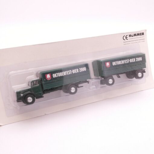 Hümmer 1:87 Werbemodell: MB Hängerzug Oktoberfest-Bier 2000 in OVP EA48