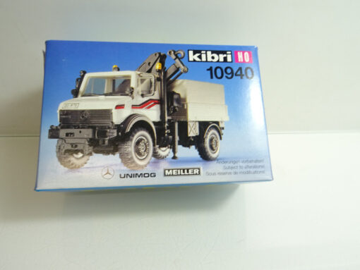 Kibri H0 10940 Bausatz Unimog mit Bordkran neuwertig in OVP AR8086