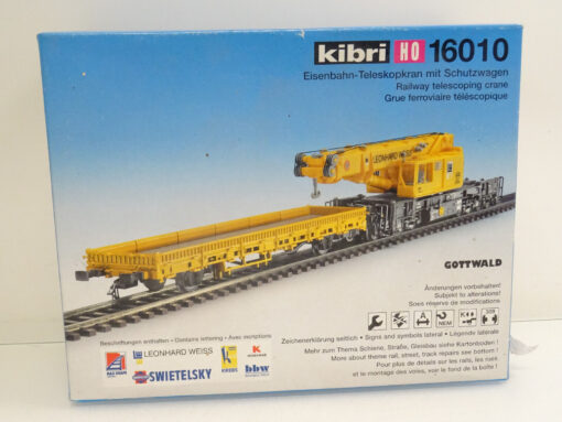 Kibri H0 16010 Bausatz Kranwagen mit Schutzwagen neuwertig in OVP LE4131