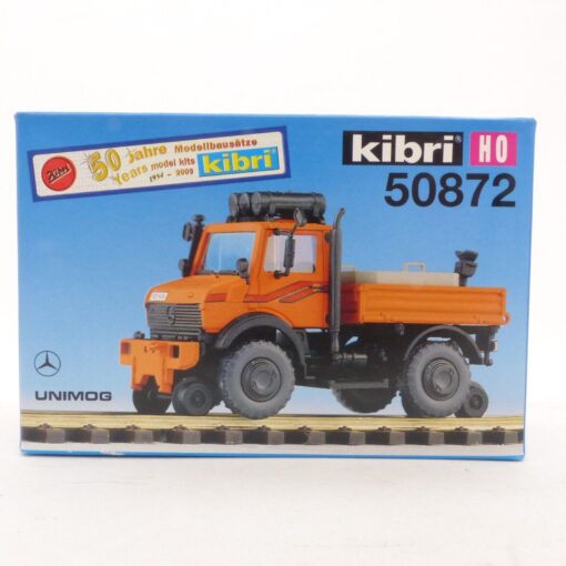 Kibri H0 Bausatz 50872 Unimog als Zweiwegefahrzeug rar in OVP EX5237