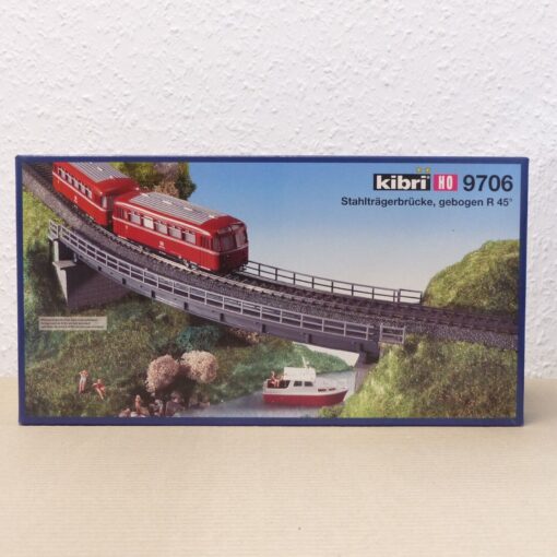 Kibri H0 Bausatz 9706 Stahlbrücke gebogen R 45° ungeöffnet in OVP EX3018