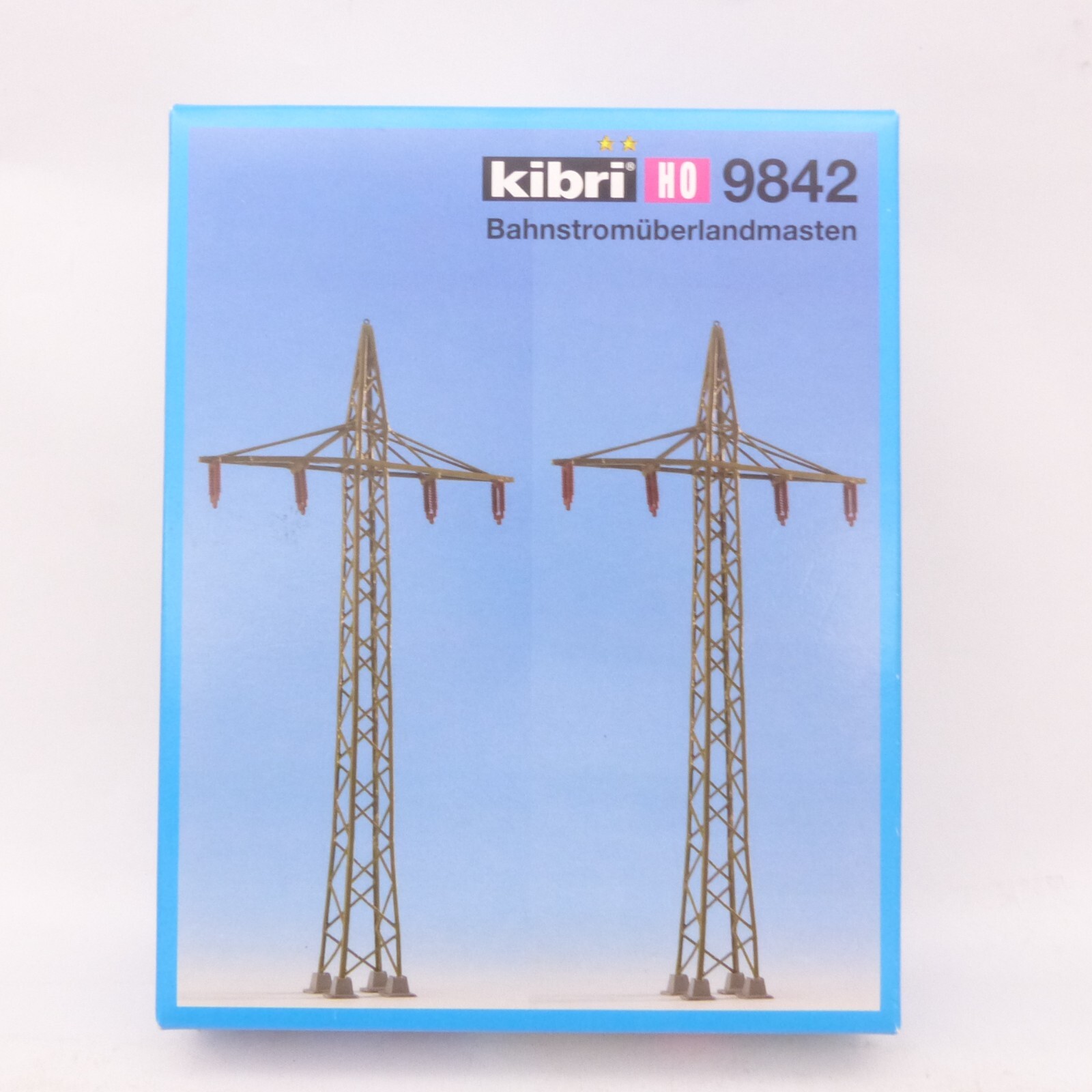 Kibri H0 Bausatz 9842 Bahnstromüberlandmasten 4 Stück in OVP EX5206