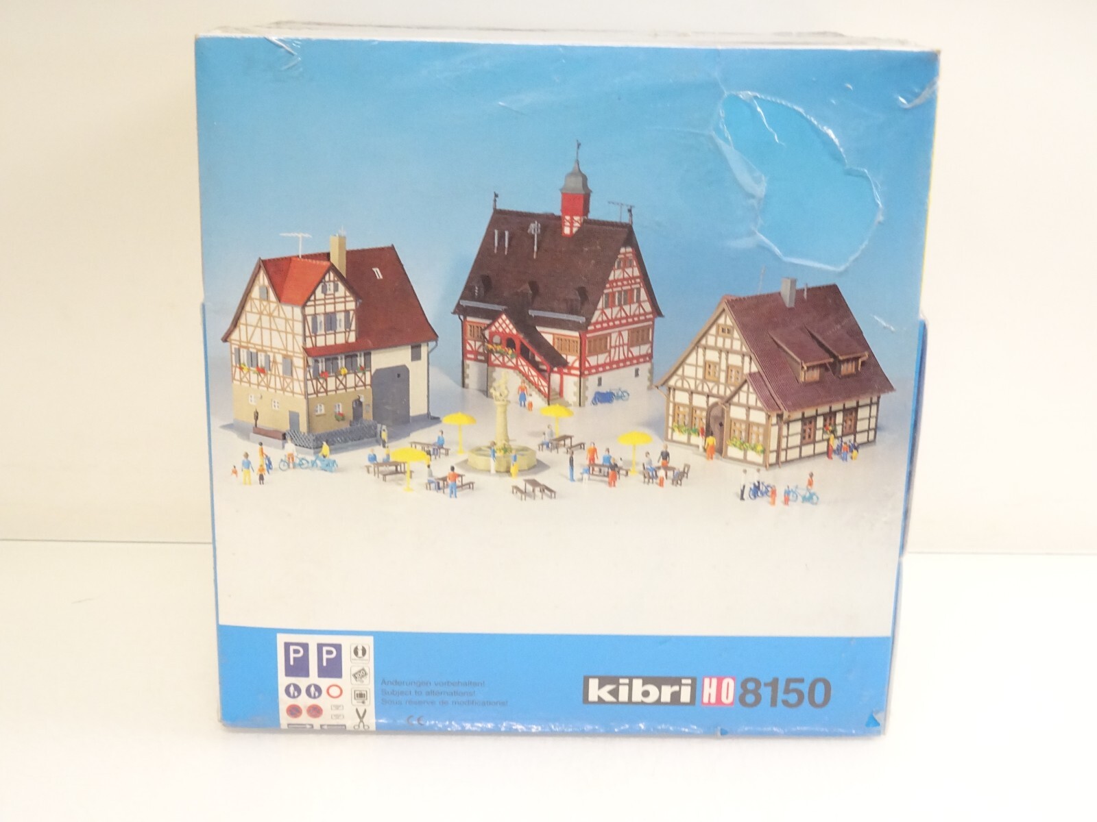 Kibri H0 Bausatz-Nr.: 8150 Häuserset: 3 Häuser - ungeöffnet, in OVP EX2616