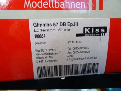 Kiss Spur 1 189054 ged. Güterwagen Glmmhs 57 216 102 der DB in OVP LE1300 – Bild 5