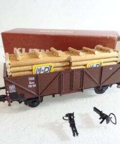 Klein Modellbahn H0 3051 offener Güterwagen mit Ladung der ÖBB in OVP RR4255