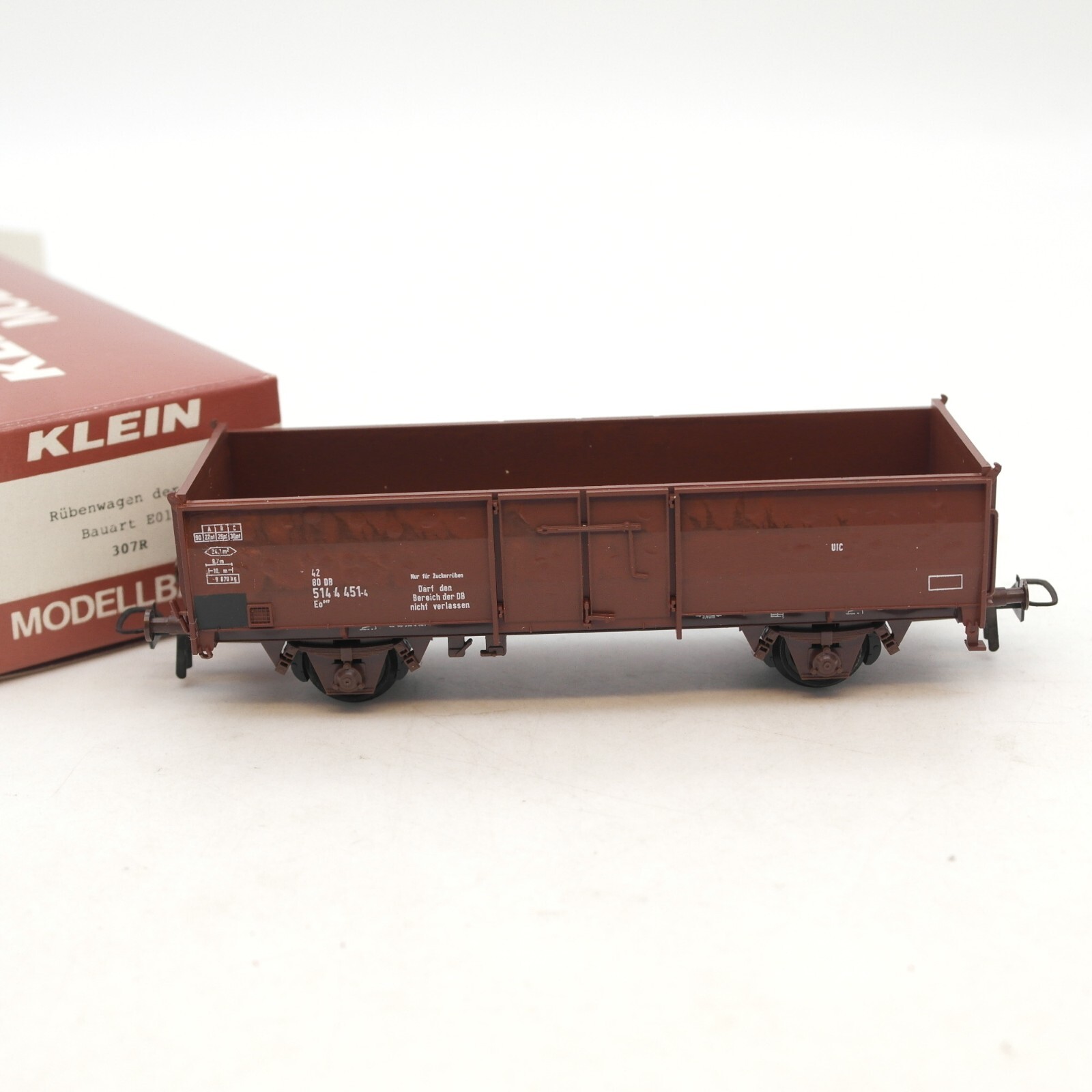 Klein Modellbahn H0  307R Rübenwagen der DB in OVP RF4187