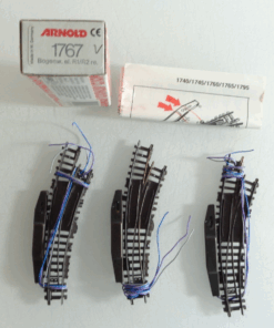 Konvolut Arnold Spur N 1767 Bogenweiche re. 3St. s. Foto in OVP PK1800