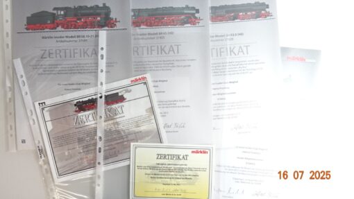 Konvolut Märklin verschiedene Zertifikate 6 Stück siehe Foto CK9711 o. – Bild 3