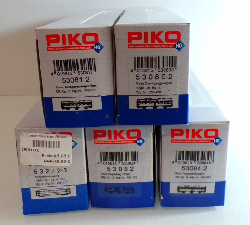 Konvolut Piko H0 Leerverpackung 5 Stück siehe Foto PK2190