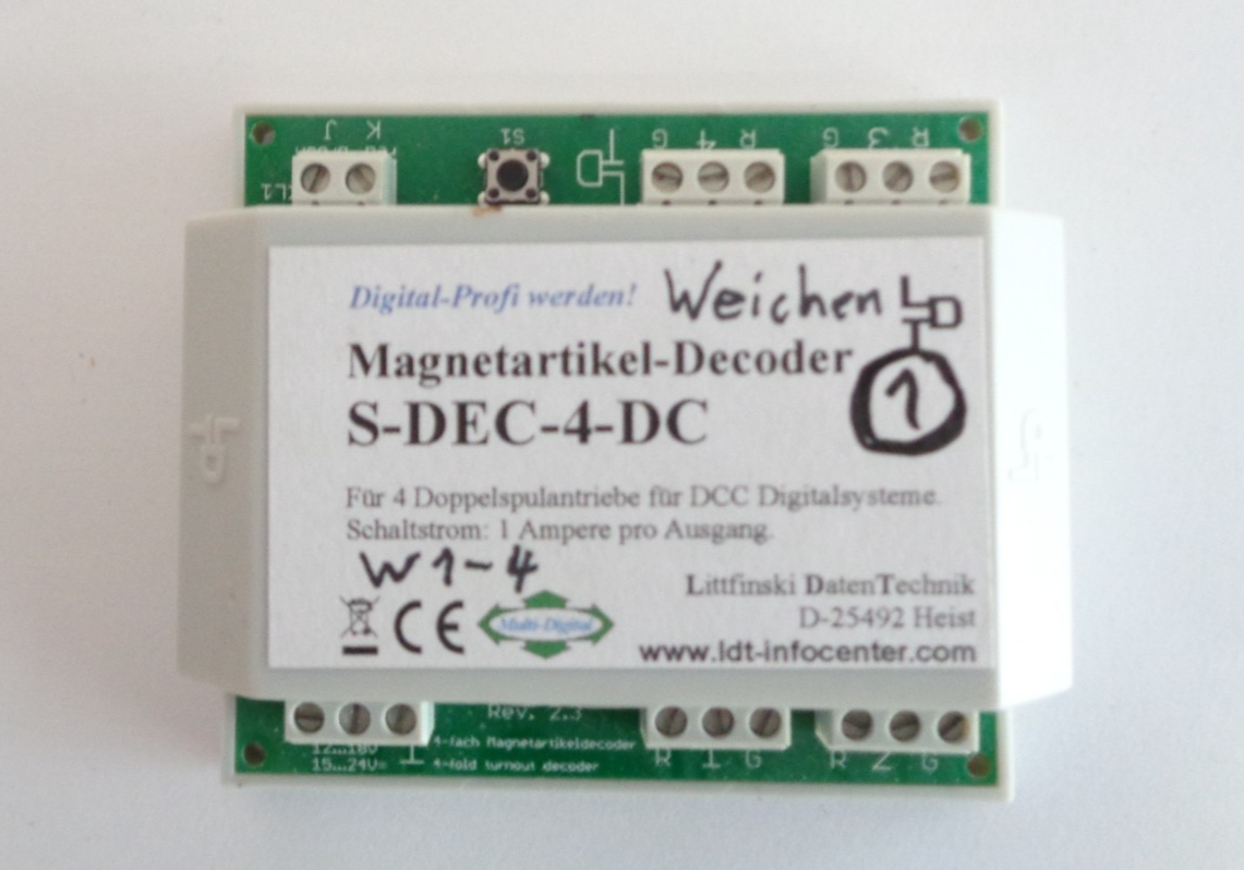 LDT S-DEC-4-DC Schaltdecoder mit Gehäuse siehe Foto PK2846 o.