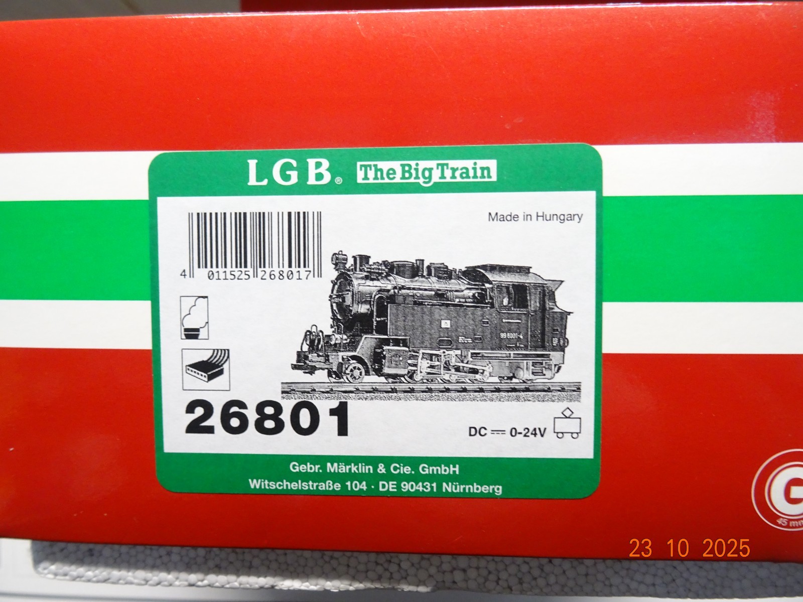 LGB Spur G 26801 Dampflok BR 99 6001-4 Harzer Querbahn in OVP JL3812 – Bild 5
