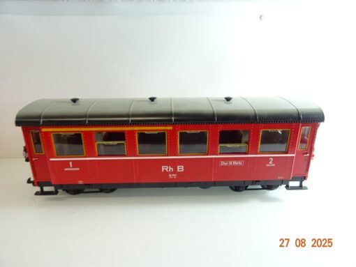 LGB Spur G 3064 Personenwagen der Rh B mit Beleuchtet siehe Foto in OVP PK860