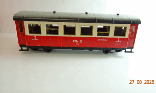LGB Spur G 3064 Personenwagen der Rh B mit Beleuchtet siehe Foto in OVP PK862