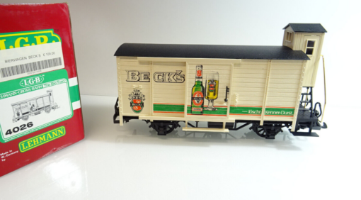 LGB Spur G 4026 Güterwagen Becks neuwertig in OVP AR6150
