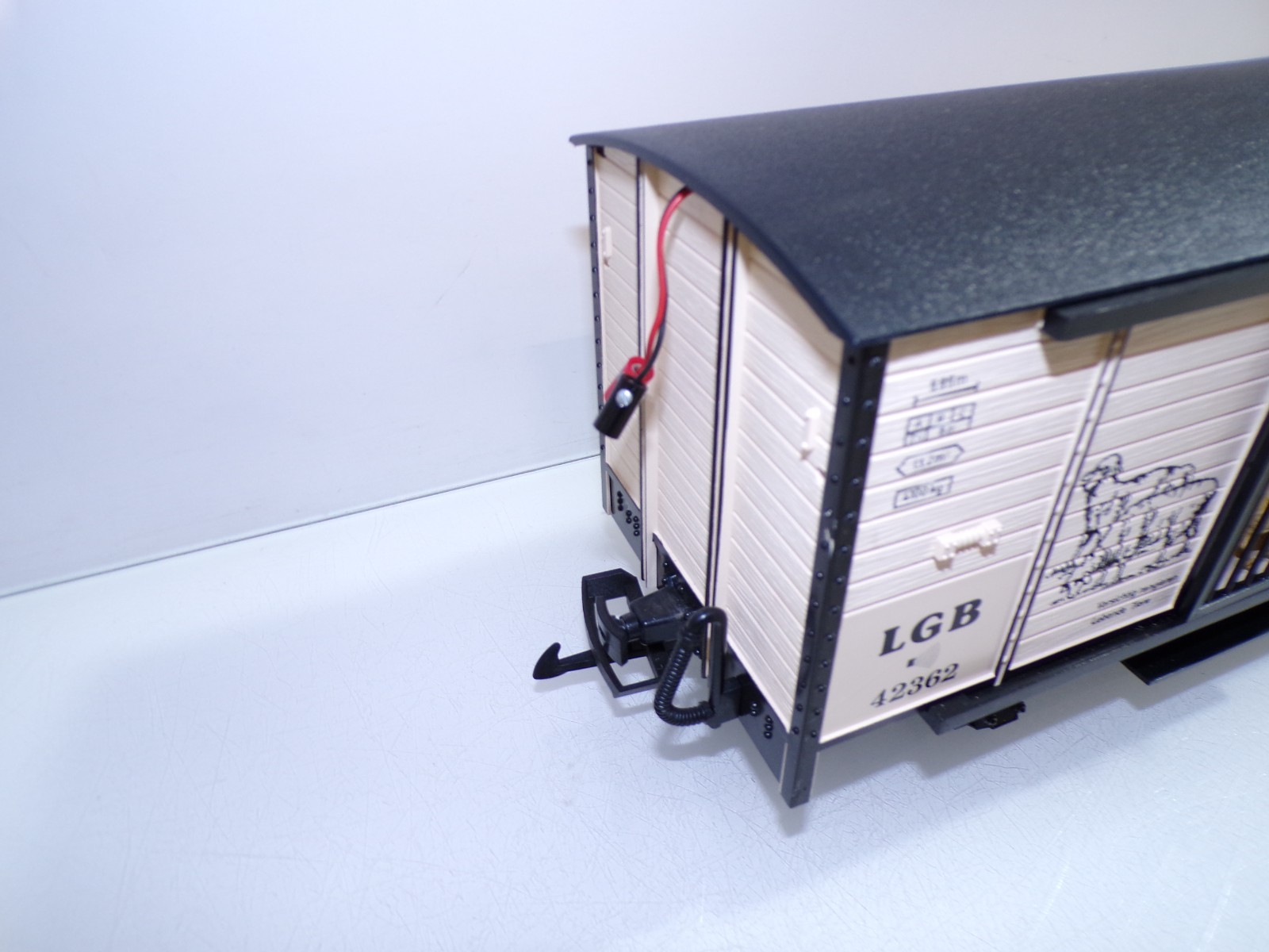 LGB Spur G 42362 Schaftransportwagen mit Sound siehe Foto in OVP PK2809 – Bild 3