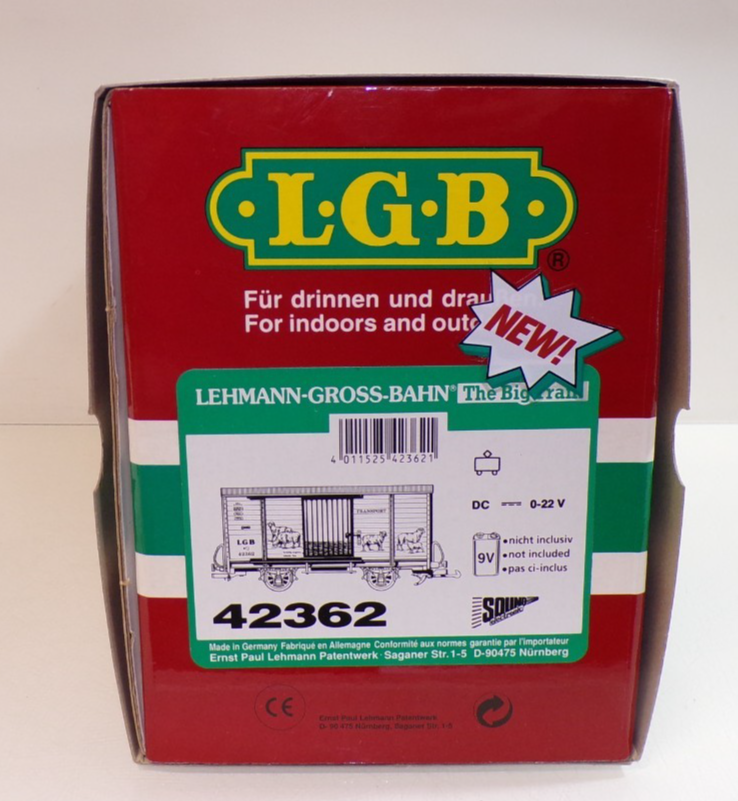 LGB Spur G 42362 Schaftransportwagen mit Sound siehe Foto in OVP PK2809 – Bild 6