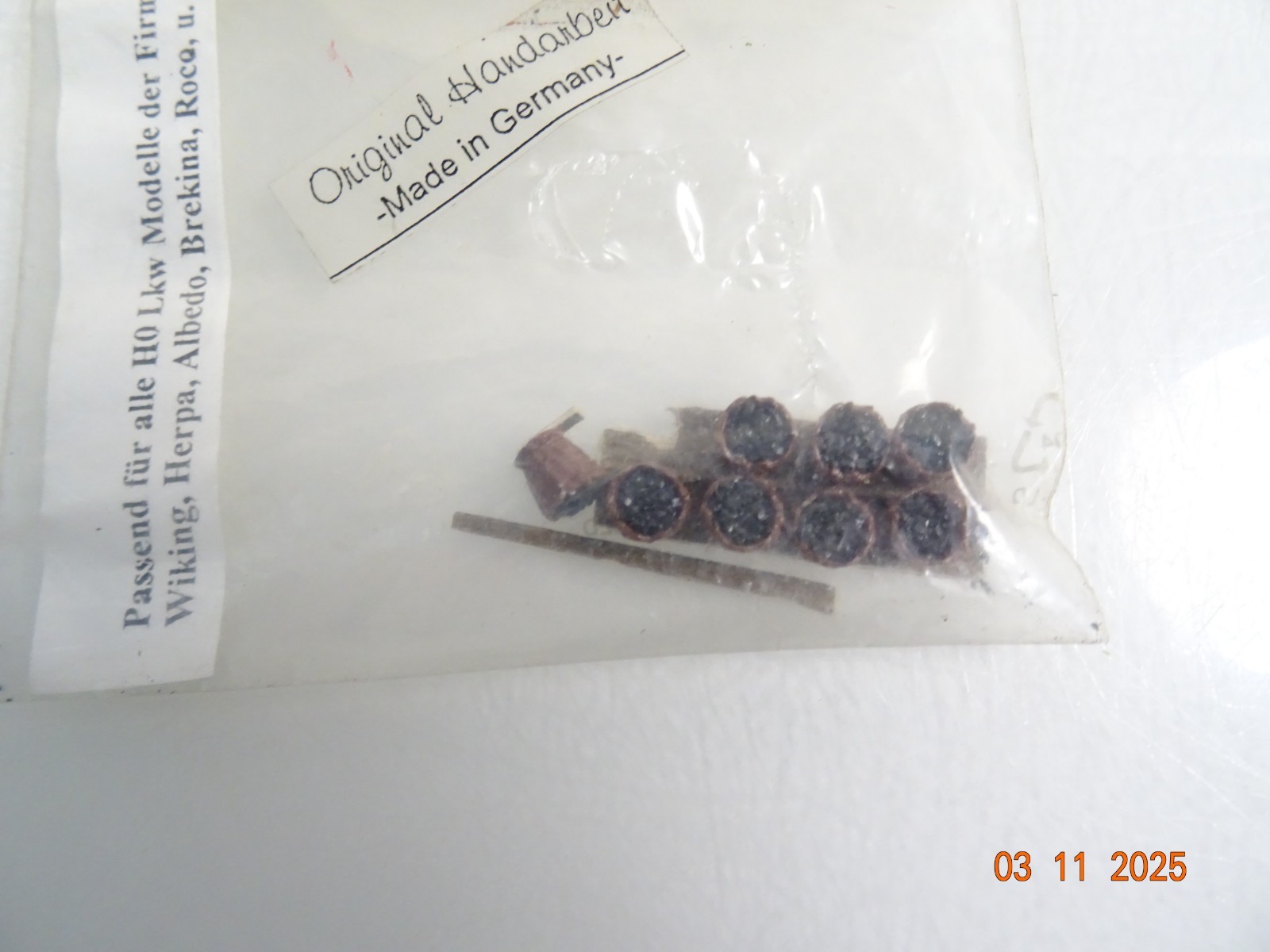 Ladegüter Bauer H0 Ladegut für LKW Modelle ca 45 mm, siehe Foto in OVP RR4318