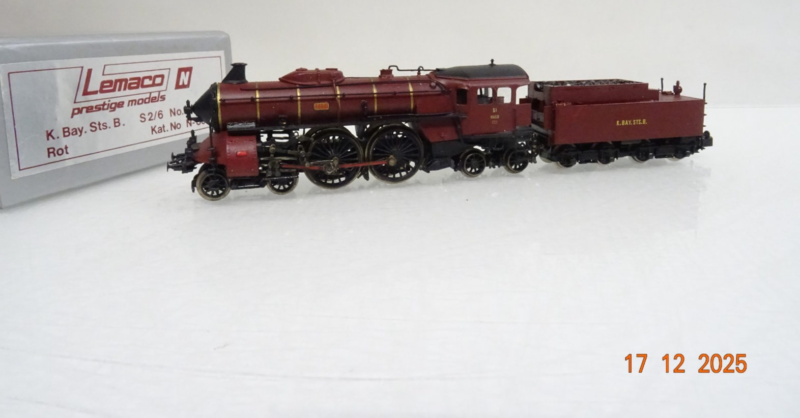 Lemaco N 007/1 Dampflok S 2/6 rot der K.Bay.Sts.B. in OVP JL5192