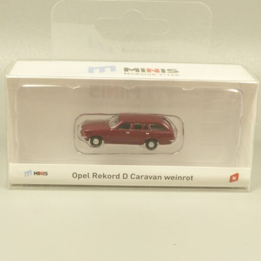 Lemke Minis 1:160 LC4507 Opel Rekord D Caravan weinrot in OVP EX6194 – Bild 4