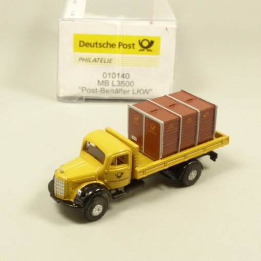 Lemke Minis 1:160 Philatelie 010140 MB L3500 Post-Behälter LKW in OVP EX6179