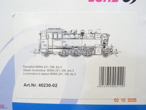 Lenz Spur 0 40230-02 Dampflok BR 64 241 der DB Digital Sound in OVP JL3317 – Bild 6