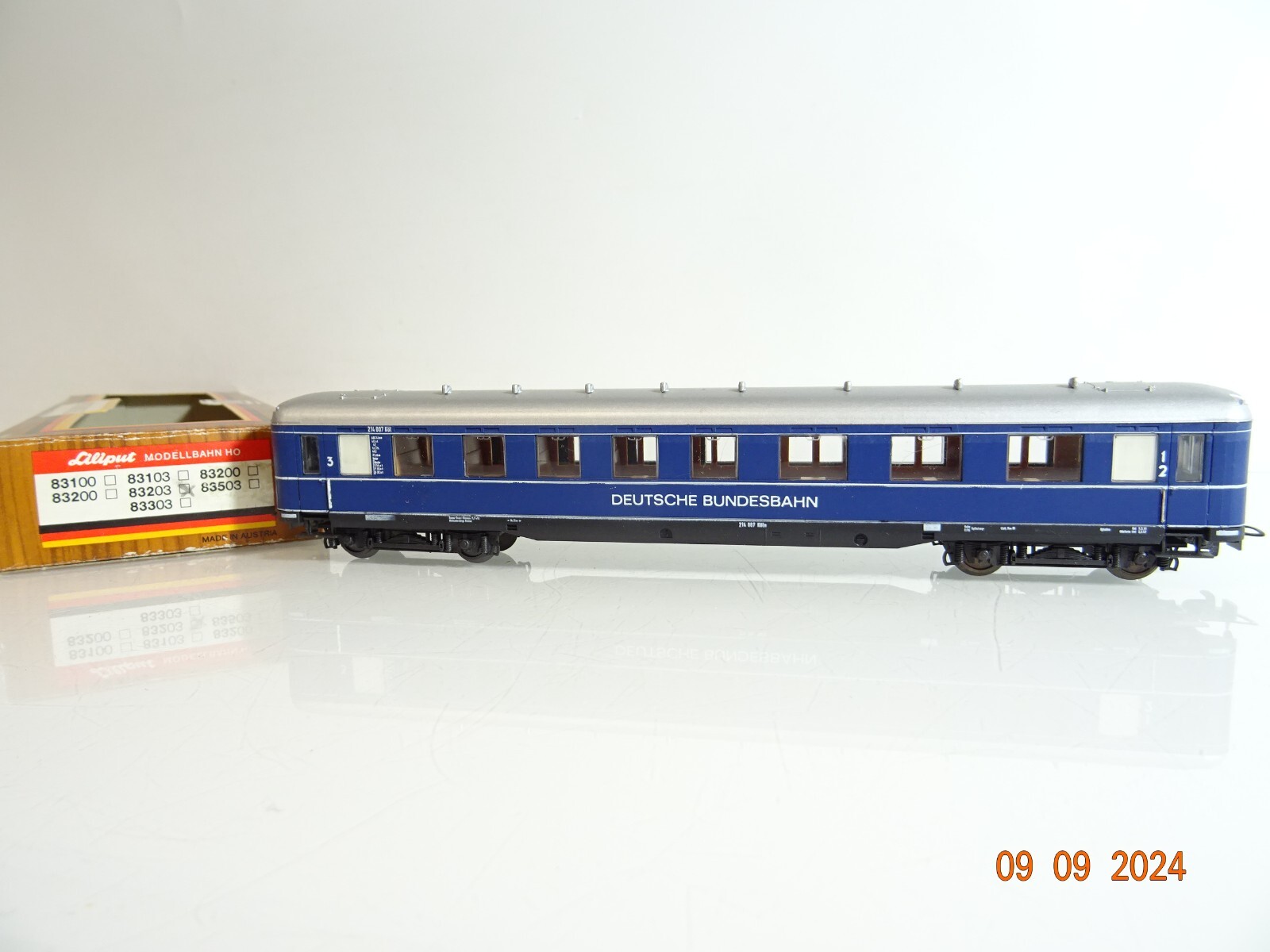 Liliput H0 83203 Reisezugwagen blau der DB in OVP PR2640 – Bild 3