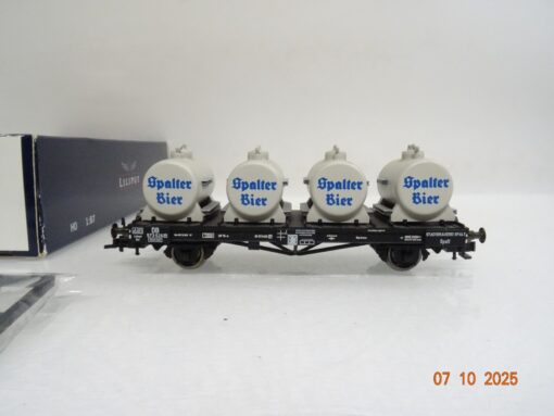 Liliput H0 L2215501 Behältertragwagen Spalter Bier der DB in OVP BH417 – Bild 3
