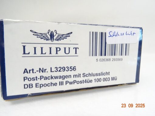 Liliput H0 L329356 Post-Packwagen mit Schlusslicht der DB in OVP JL3100 – Bild 5