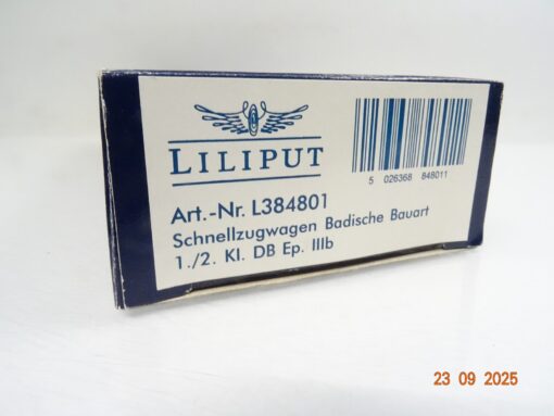 Liliput H0 L384801 Schnellzugwagen 1./2.Kl. Badische Bauart der DB in OVP JL3096 – Bild 5