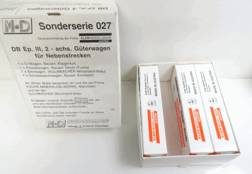 M+D H0 Sonderserie 027, LEERKARTON Klein Modellbahn 4Stck. siehe Foto AR7083 – Bild 3