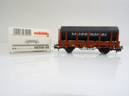 Märklin H0 00750-01 Rungenwagen Ladegut Mannesmann Röhre der DB  in OVP PR94