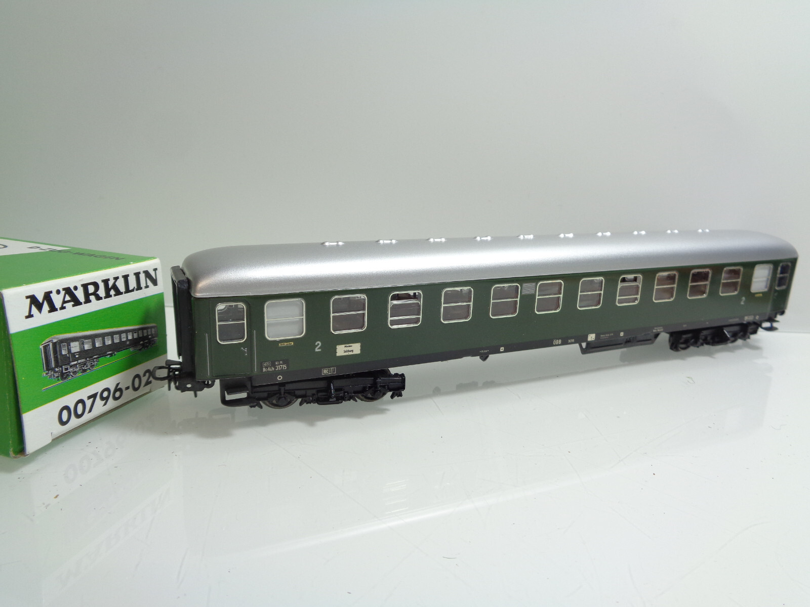 Märklin H0 00796-02 D-Zug Personenwagen 2.Kl. der DB in OVP JD1534