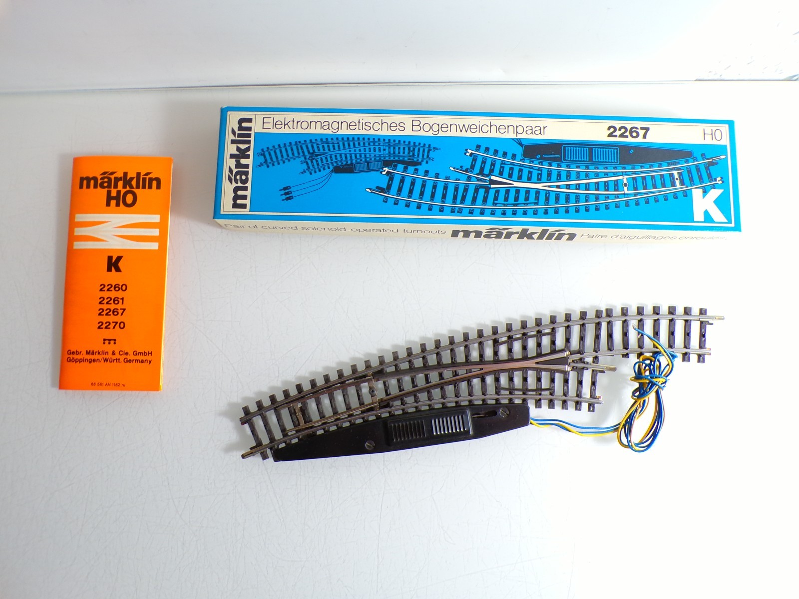Märklin H0 2267 K Gleis elektrische Bogenweiche rechts siehe Foto in OVP PK2552