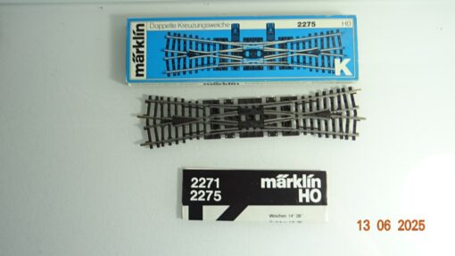 Märklin H0 2275 K-Gleis schlanke Kreuzungsweiche siehe Foto in OVP CK8892