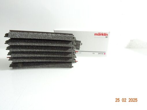 Märklin H0 24115 6 x gebogenes Gleis R1 360 mm 15° siehe Foto in OVP CK6302