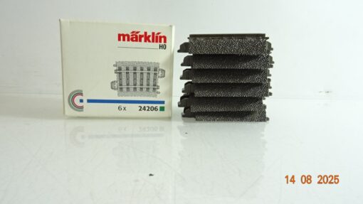 Märklin H0 24206 Gebogenes Gleis R2 437,5 mm 6 Stück siehe Foto in OVP PK561