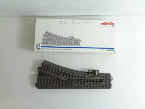 Märklin H0 24612 Weiche rechts mit Antrieb u. Decoder siehe Foto in OVP PK1488