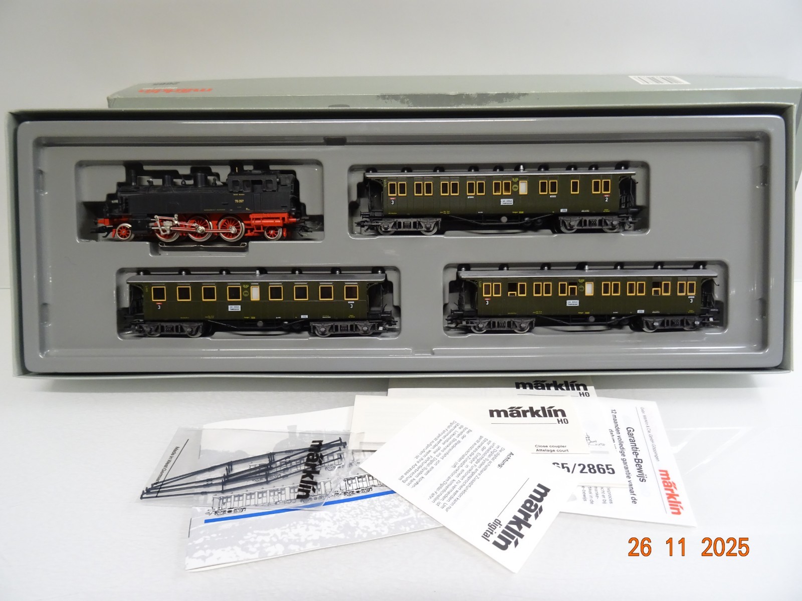 Märklin H0 2665 Personenzug 4tlg. der ehem. DRG in OVP JL4726