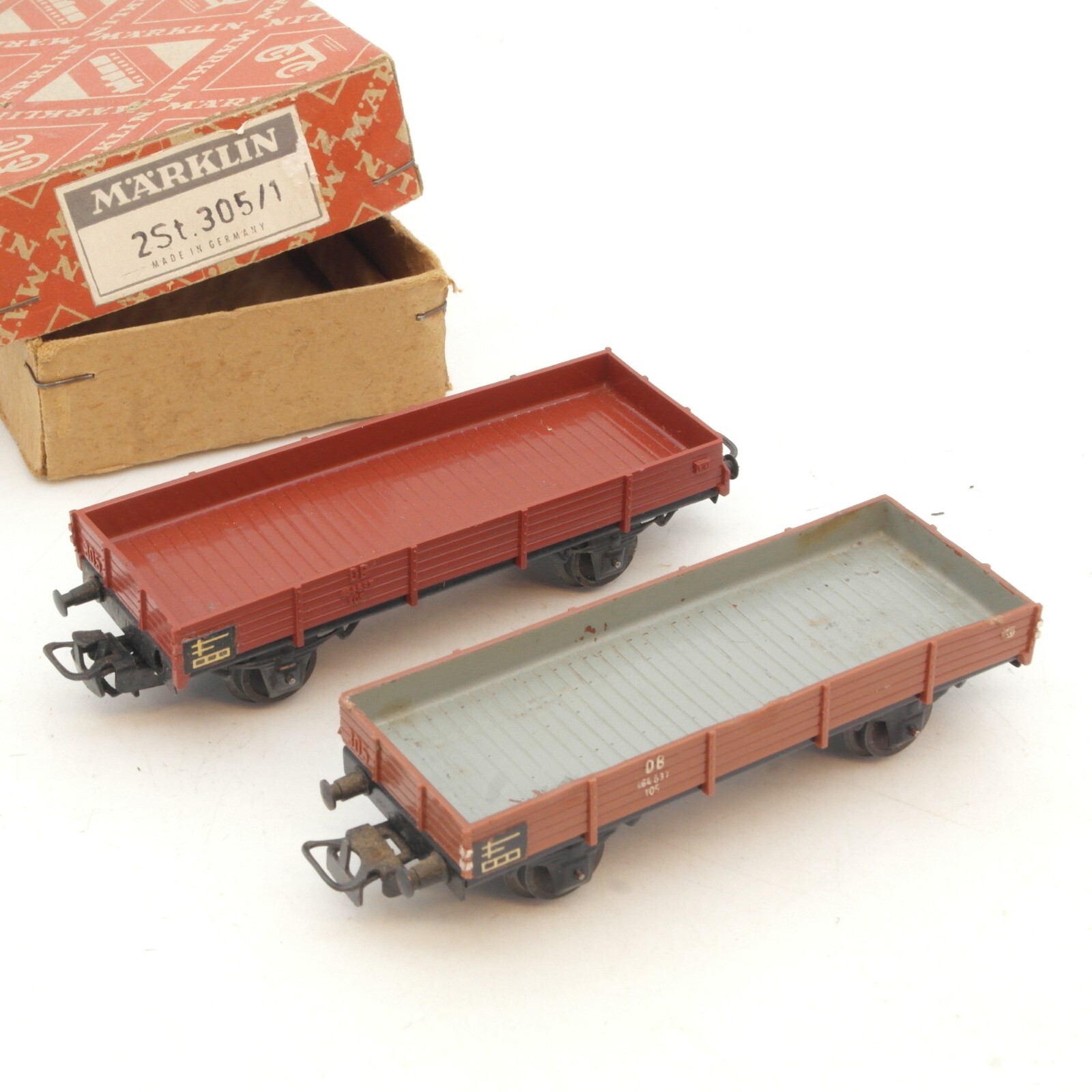 Märklin H0 305 /1 Niederbordwagen 2 Stück der DB in OVP RG2117 – Bild 3