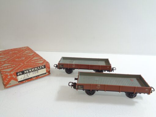 Märklin H0 305 AC 2 Niederbordwagen in OVP F324