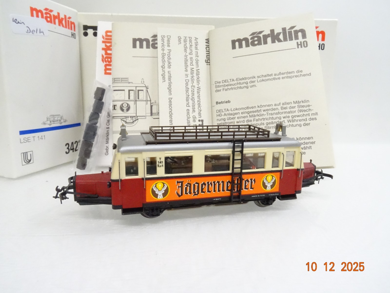 Märklin H0 3423 Schienenbus LSE T 141 Jägermeister kein Delta in OVP JL4976