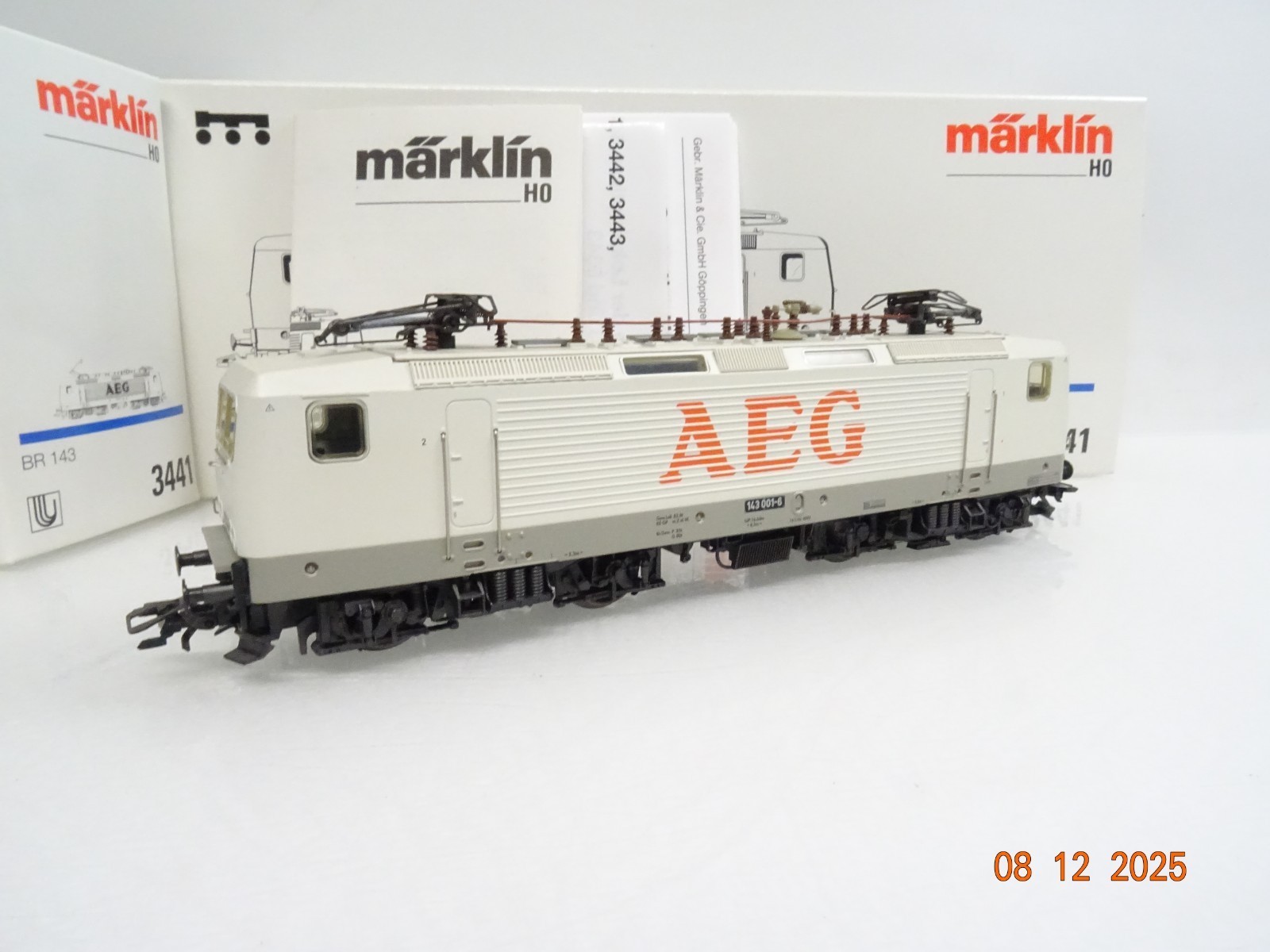 Märklin H0 3441 E-Lok BR 143 001-6 AEG der DB Delta in OVP JL4917