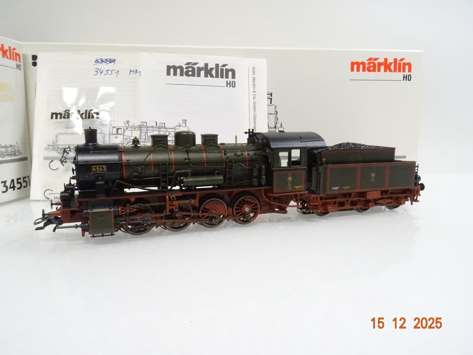 Märklin H0 34551 Dampflok G 8.1 der K.P.E.V. Digital-Umbau in OVP JL5096