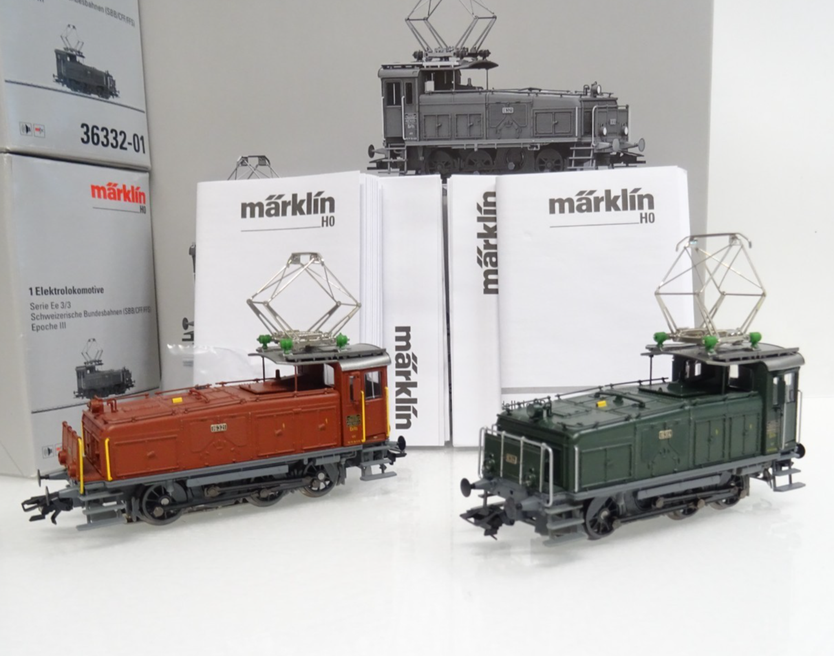 Märklin H0 36332 Schweiz E-Lok Set 2tlg. Ee 3/3 der SBB Mfx Sound in OVP JL4785