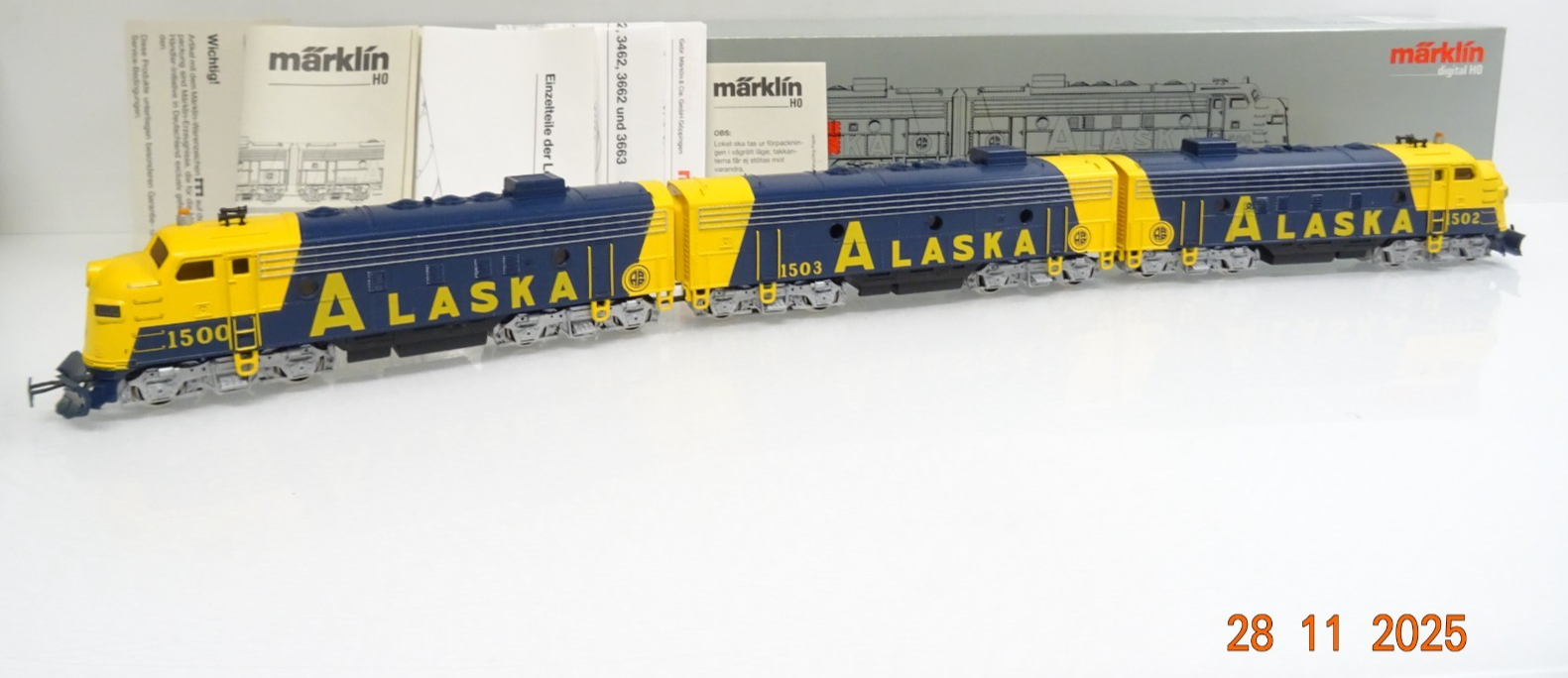 Märklin H0 3663 US Diesellok GM EMD F 7 Alaska Railroad Digital in OVP JL4762